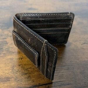 House of Jack Co. Ivor Bifold Money Clip Wallet Distressed Brown Leather